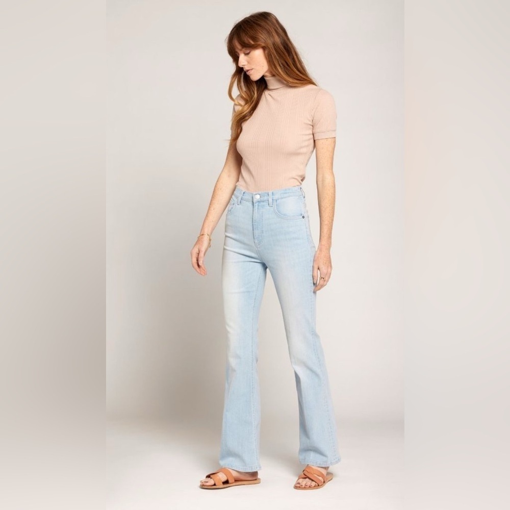 Current/Elliott Light Wash Flare Jeans